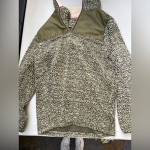 FAMILY GINA MENS 2XL/3XL GREEN SHERPA PULLOVER